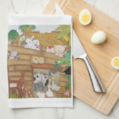 Linge De Cuisine Arche de Noé (Quart Plié)