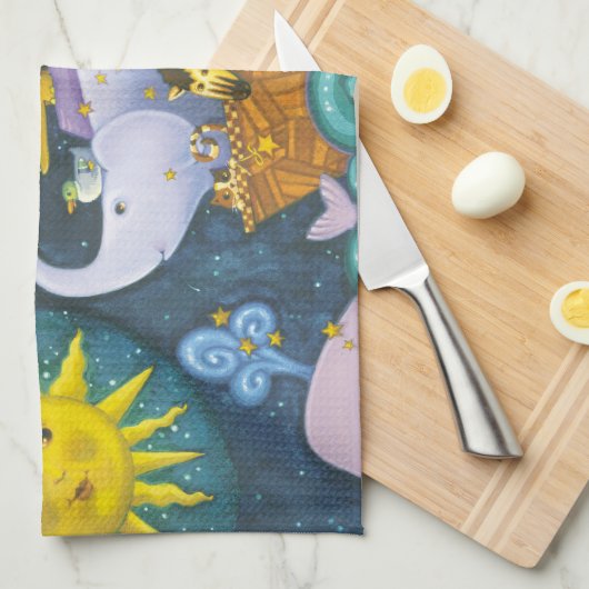 Linge De Cuisine Arche la nuit (Quart Plié)