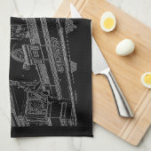 Linge De Cuisine Architecture de Cape Town Boulangerie Dessin (Quart Plié)