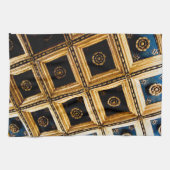Linge De Cuisine Architecture noire et or (Horizontal)