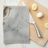 Linge De Cuisine Argent | Deux oiseaux (Quart Plié)