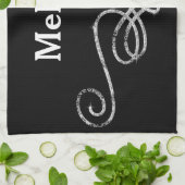 Linge De Cuisine Argent et noir (Plié)