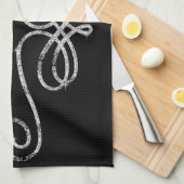 Linge De Cuisine Argent et noir (Quart Plié)