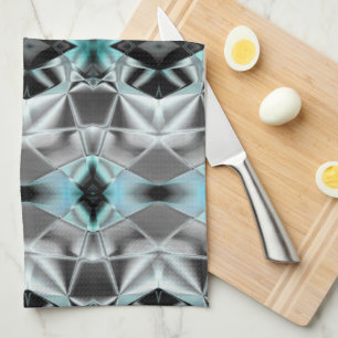 Linge De Cuisine Argent soyeux pour effacer le rapport bleu de la l