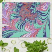 Linge De Cuisine ARI ~ Vert bleu rouge pourpre ~ 3D ~ (Plié)