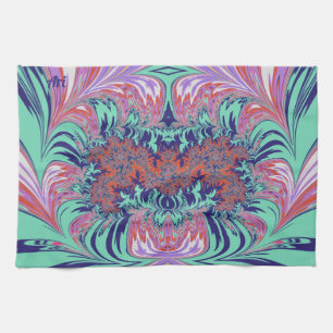 Linge De Cuisine ARI ~ Vert bleu rouge pourpre ~ 3D ~