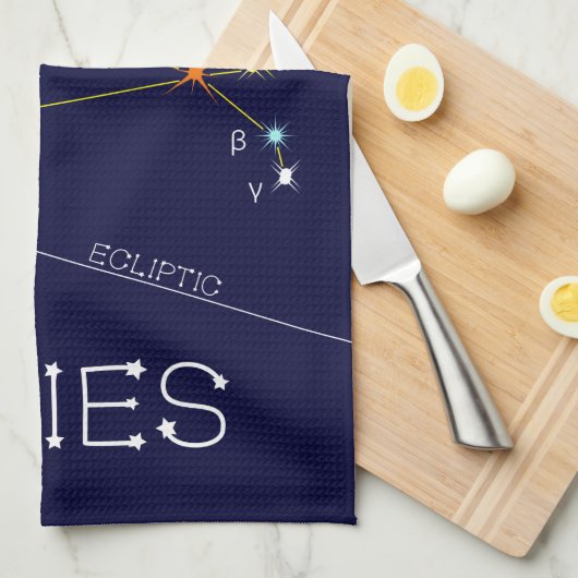 Linge De Cuisine Aries de Zodiac Constellation (Quart Plié)