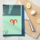 Linge De Cuisine Aries Ram Constellation, Astrologie Zodiaque Vinta (Quart Plié)