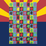 Linge De Cuisine Arizona US State Pop Art Motif<br><div class="desc">Êtes-vous un fan de l'Arizona ? Cette serviette de cuisine est décorée dans un style pop art et présente l'état américain de l'Arizona dans un style pop art.</div>