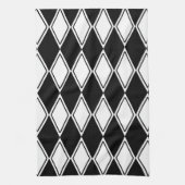 Linge De Cuisine Arlequin Motif noir et blanc (Vertical)