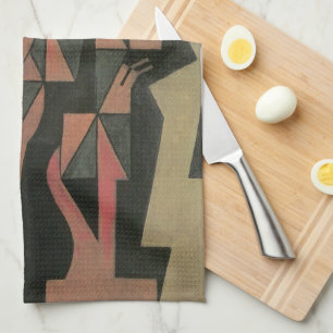 Linge De Cuisine Arlequin par Juan Gris, Art Cubiste Vintage