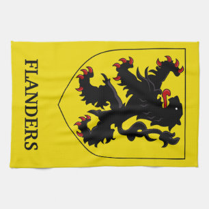 Linge De Cuisine Armoiries de Flandre Lion Héraldique