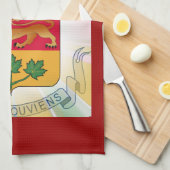 Linge De Cuisine Armoiries du Québec (Quart Plié)