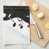 Linge De Cuisine Arrière - plan abstrait de musique (Quart Plié)