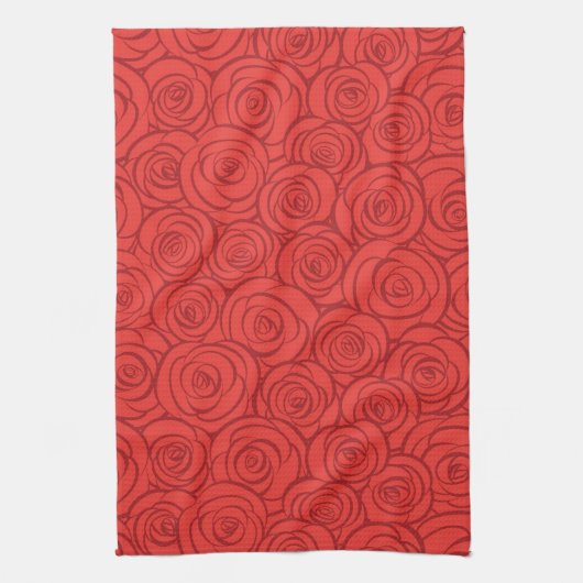 Linge De Cuisine Arrière - plan abstrait de roses rouges (Vertical)