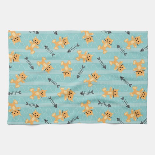 Linge De Cuisine arrière - plan avec des chats (Horizontal)