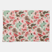 Linge De Cuisine arrière - plan avec les oiseaux mignons (Horizontal)