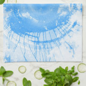 Linge De Cuisine Arrière - plan bleu abstrait d'aquarelle, texture (Plié)