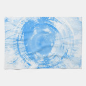 Linge De Cuisine Arrière - plan bleu abstrait d'aquarelle, texture (Horizontal)