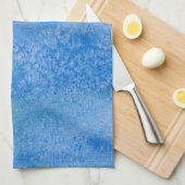 Linge De Cuisine Arrière - plan bleu d'aquarelle (Quart Plié)