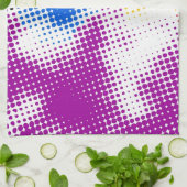 Linge De Cuisine Arrière - plan coloré tramé aléatoire (Plié)