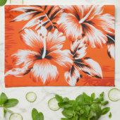 Linge De Cuisine Arrière - plan de fleurs d'Hibiscus (Plié)