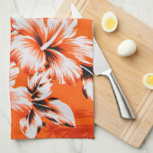 Linge De Cuisine Arrière - plan de fleurs d'Hibiscus (Quart Plié)