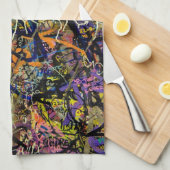 Linge De Cuisine Arrière - plan de graffiti (Quart Plié)