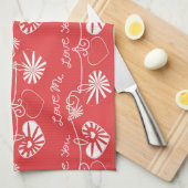 Linge De Cuisine Arrière - plan de Saint Valentin (Quart Plié)