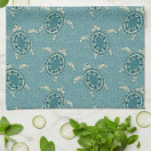 Linge De Cuisine arrière - plan de tortues (Plié)
