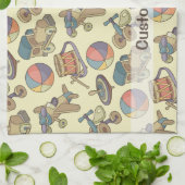 Linge De Cuisine Arrière - plan des icônes de jouets (Plié)