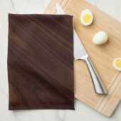 Linge De Cuisine Arrière - plan en bois foncé (Quart Plié)