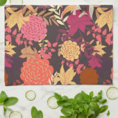 Linge De Cuisine Arrière - plan floral 2 (Plié)