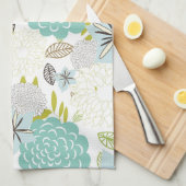 Linge De Cuisine arrière - plan floral 5 (Quart Plié)