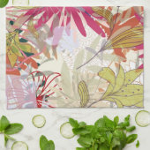 Linge De Cuisine Arrière - plan floral 6 (Plié)