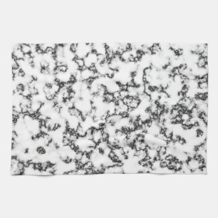 Linge De Cuisine Arrière - plan noir et blanc de marbre