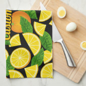 Linge De Cuisine Arrière - plan orange (Quart Plié)