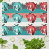 Linge De Cuisine arrière - plan rayé de poisson laid (Plié)