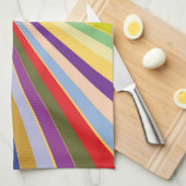 Linge De Cuisine Arrière - plan rayé frais (Quart Plié)