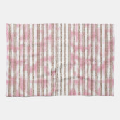 Linge De Cuisine arrière - plan rayé rose et blanc (Horizontal)