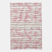 Linge De Cuisine arrière - plan rayé rose et blanc (Vertical)