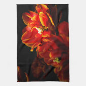 Linge De Cuisine Arrière - plan rouge tulipes foncé (Vertical)