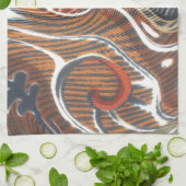 Linge De Cuisine Art Abstrait africain (Plié)