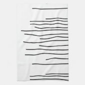 Linge De Cuisine Art Abstrait Black White Lines Minimalisme (Vertical)