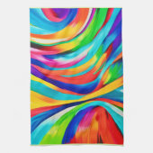 Linge De Cuisine Art Abstrait de couleur vive (Vertical)