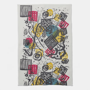 Linge De Cuisine Art abstrait géométrique coloré de Kandinsky Bauha