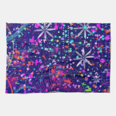 Linge De Cuisine Art abstrait Jubilé Bleu (Horizontal)