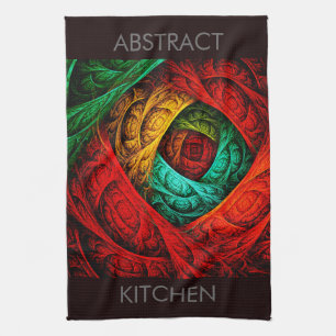 Linge De Cuisine Art abstrait moderne artistique coloré - Motif #09