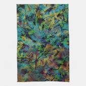 Linge De Cuisine Art abstrait multicolore griffonné (Vertical)