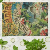 Linge De Cuisine Art antique du Père Noël (Plié)